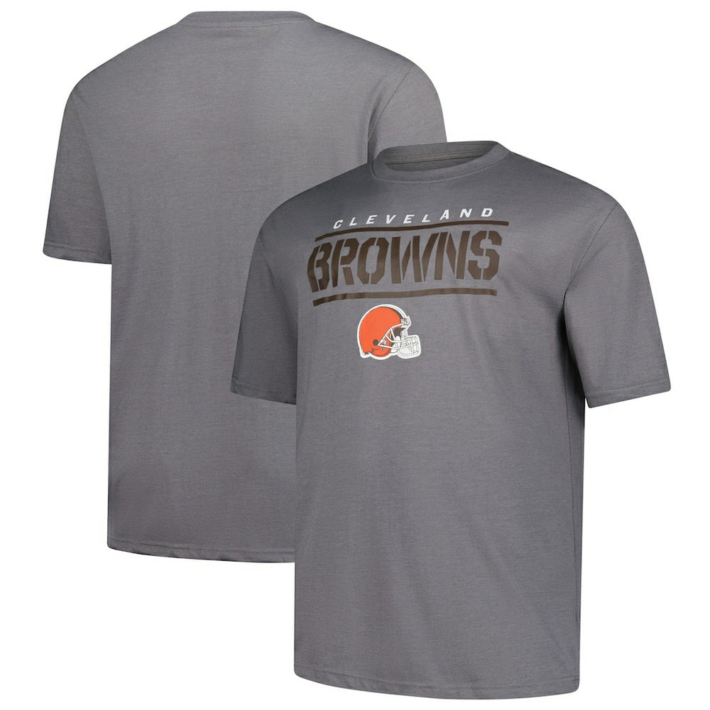 Cleveland Browns Big & Tall Top Notch T-Shirt - Heather Gray - Fanatics