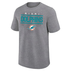 Miami Dolphins Big & Tall Top Notch T-Shirt - Heather Gray - Fanatics