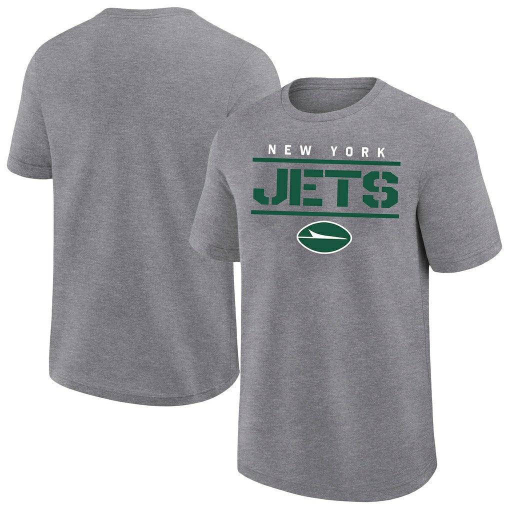 New York Jets Big & Tall Top Notch T-Shirt - Heather Gray - Fanatics