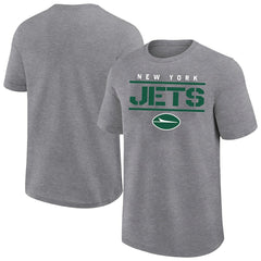 New York Jets Big & Tall Top Notch T-Shirt - Heather Gray - Fanatics