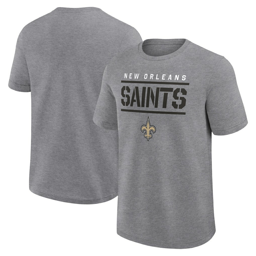 New Orleans Saints Big & Tall Top Notch T-Shirt - Heather Gray - Fanatics
