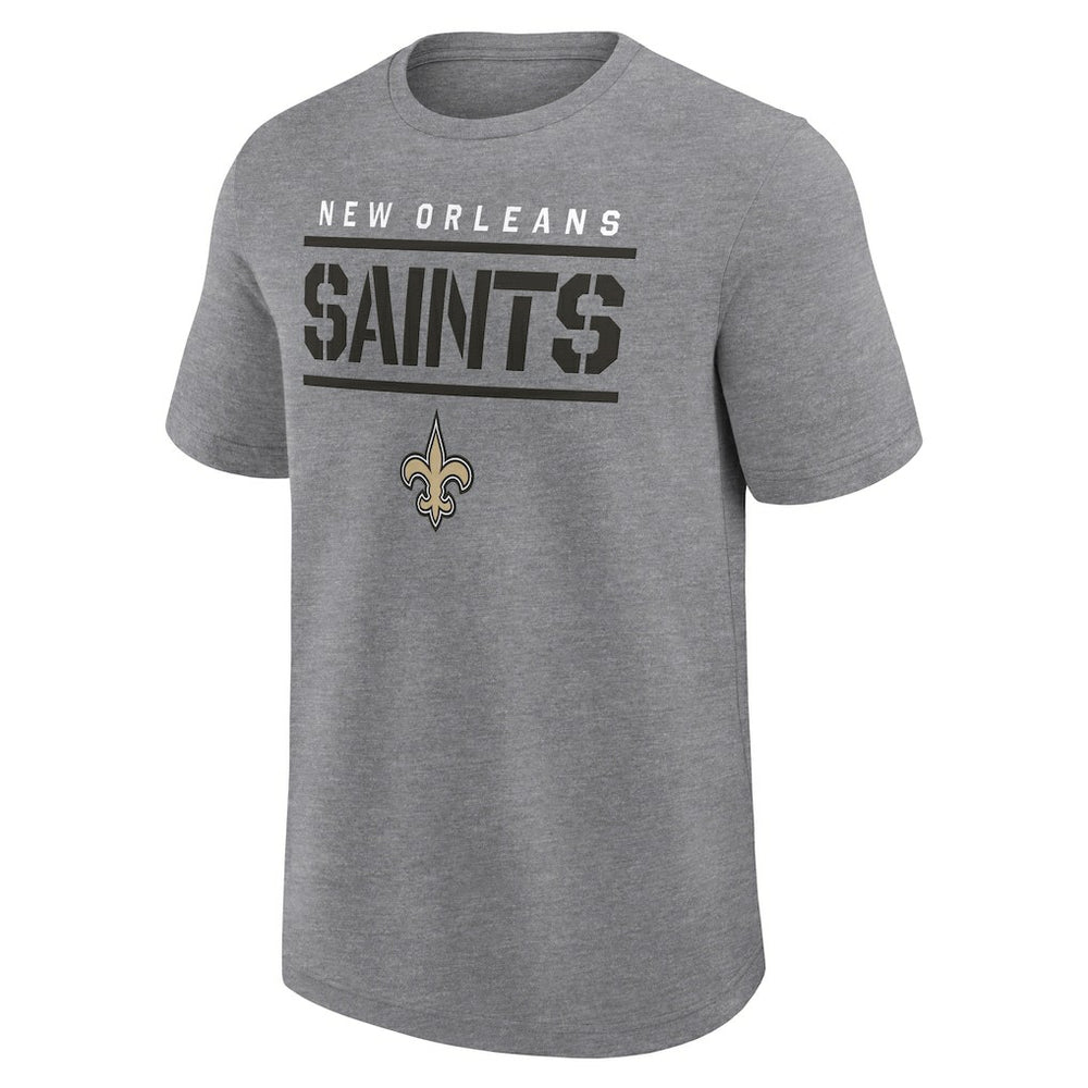New Orleans Saints Big & Tall Top Notch T-Shirt - Heather Gray - Fanatics