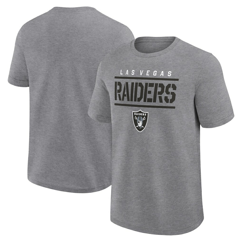 Las Vegas Raiders Big & Tall Top Notch T-Shirt - Heather Gray - Fanatics
