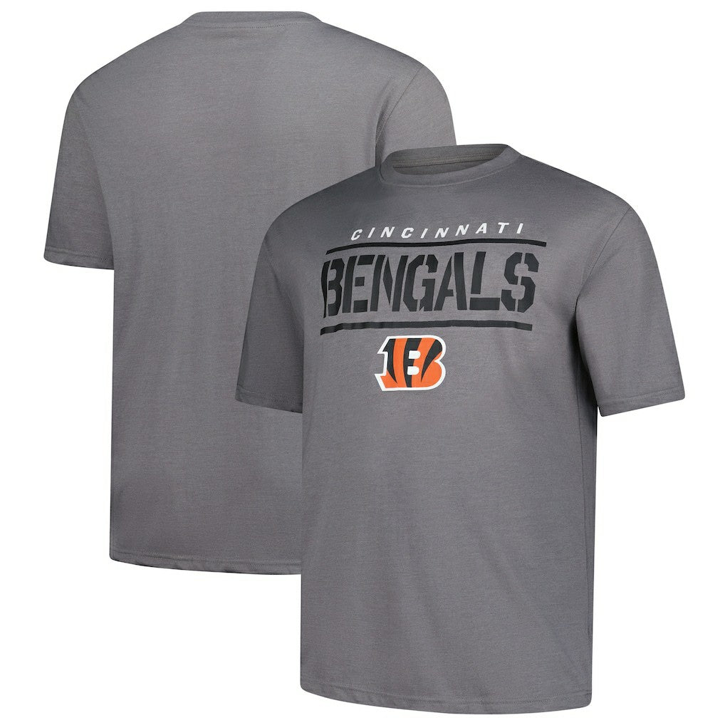 Cincinnati Bengals Big & Tall Top Notch T-Shirt - Heather Gray - Fanatics