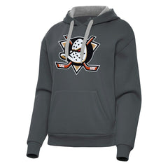 Anaheim Ducks Antigua Women's Victory Pullover Hoodie - Charcoal | NHL sale
