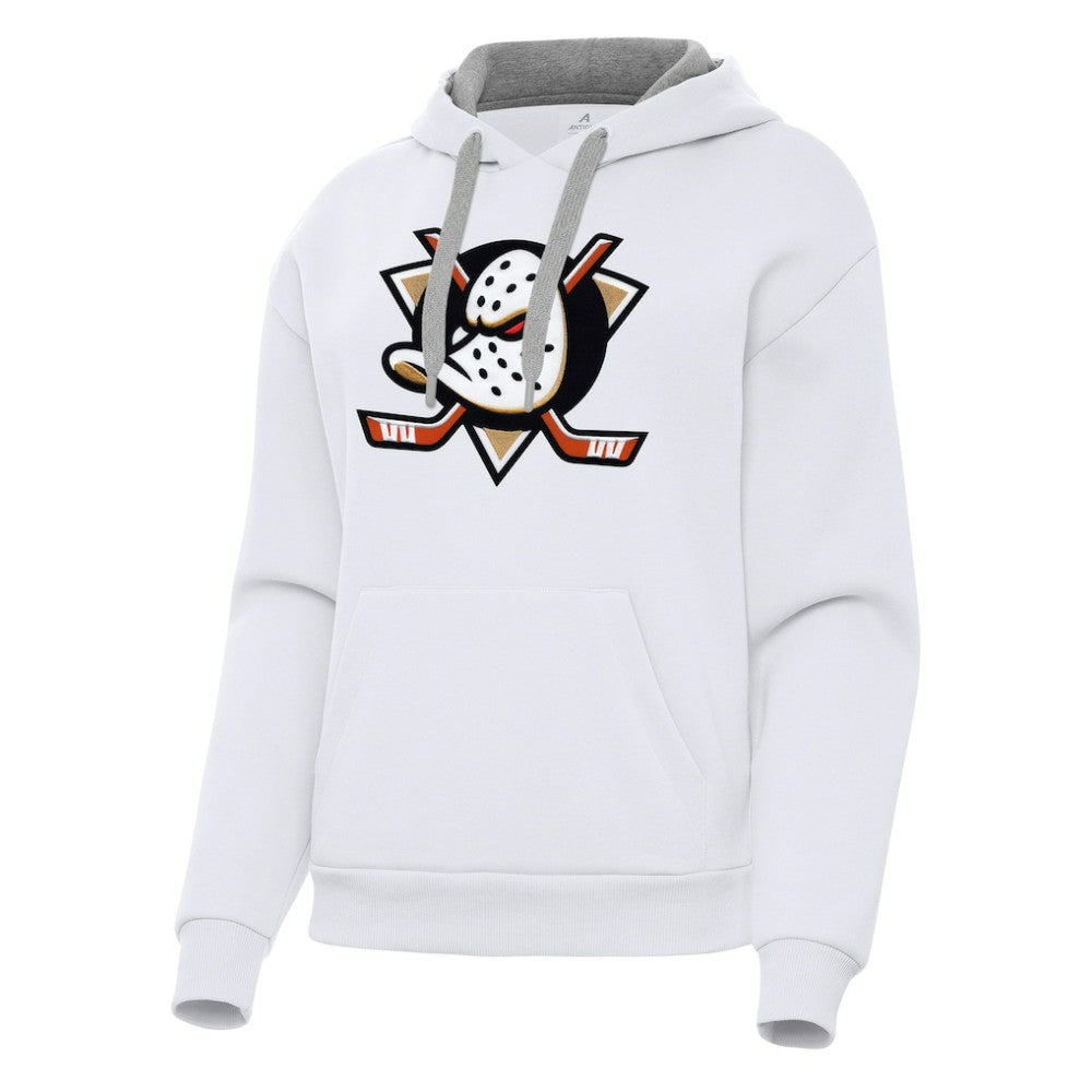 Anaheim Ducks Antigua Women's Victory Pullover Hoodie - White | NHL on sale