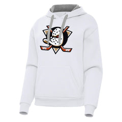 Anaheim Ducks Antigua Women's Victory Pullover Hoodie - White | NHL on sale