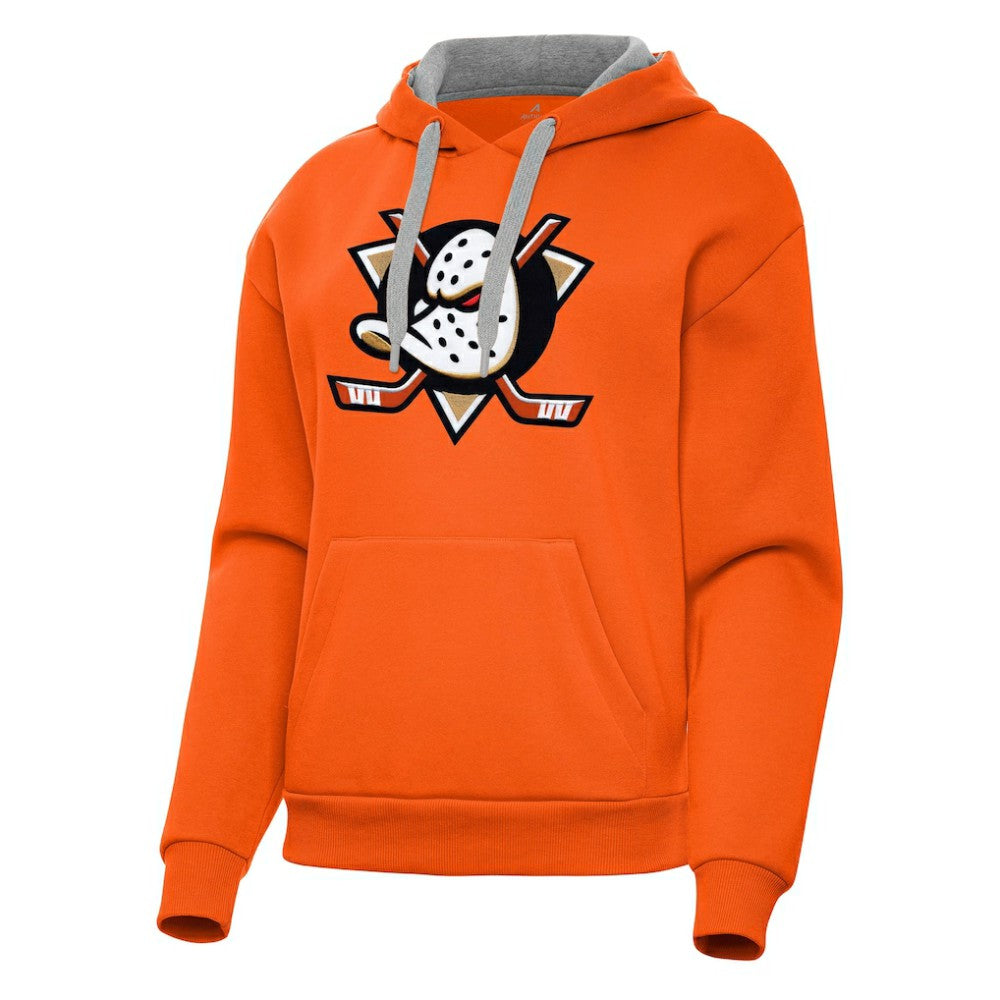 Anaheim Ducks Antigua Women's Victory Pullover Hoodie - Orange | NHL near me