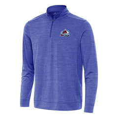 Colorado Avalanche Antigua Bright Quarter-Zip Top - Heather Royal | NHL Clearance