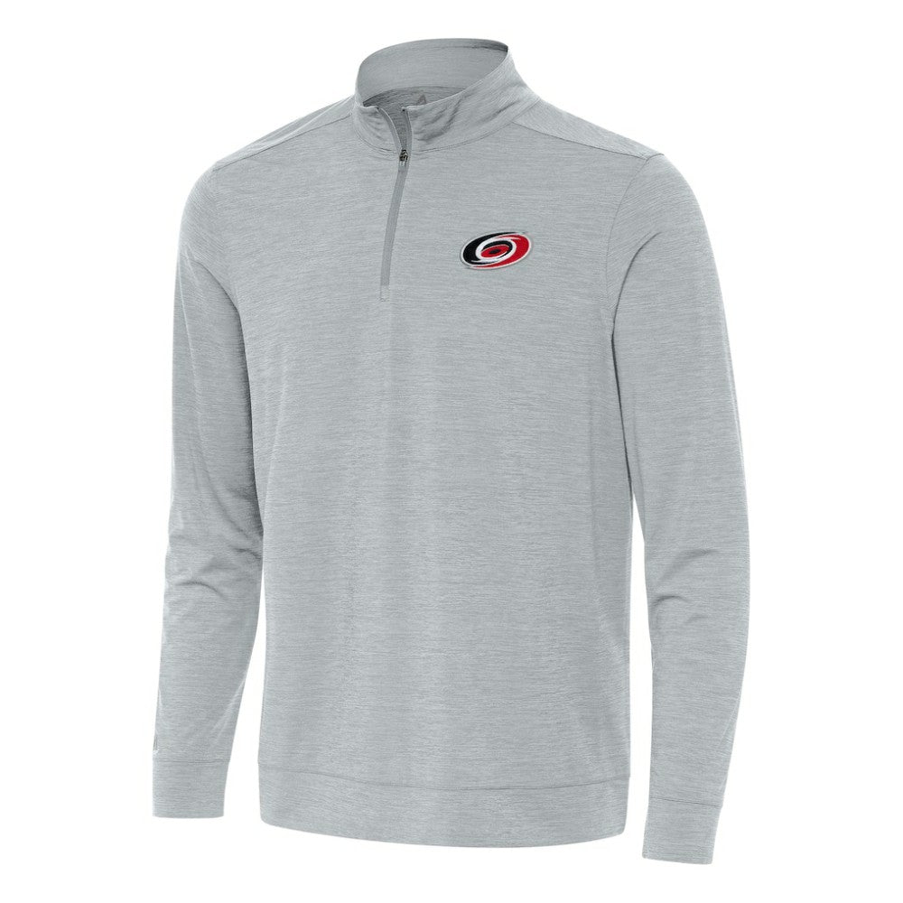 Carolina Hurricanes Antigua Bright Quarter-Zip Top - Heather Gray | NHL on sale