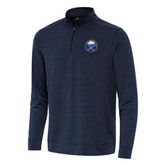 Buffalo Sabres Antigua Bright Quarter-Zip Top - Heather Navy | NHL Clearance