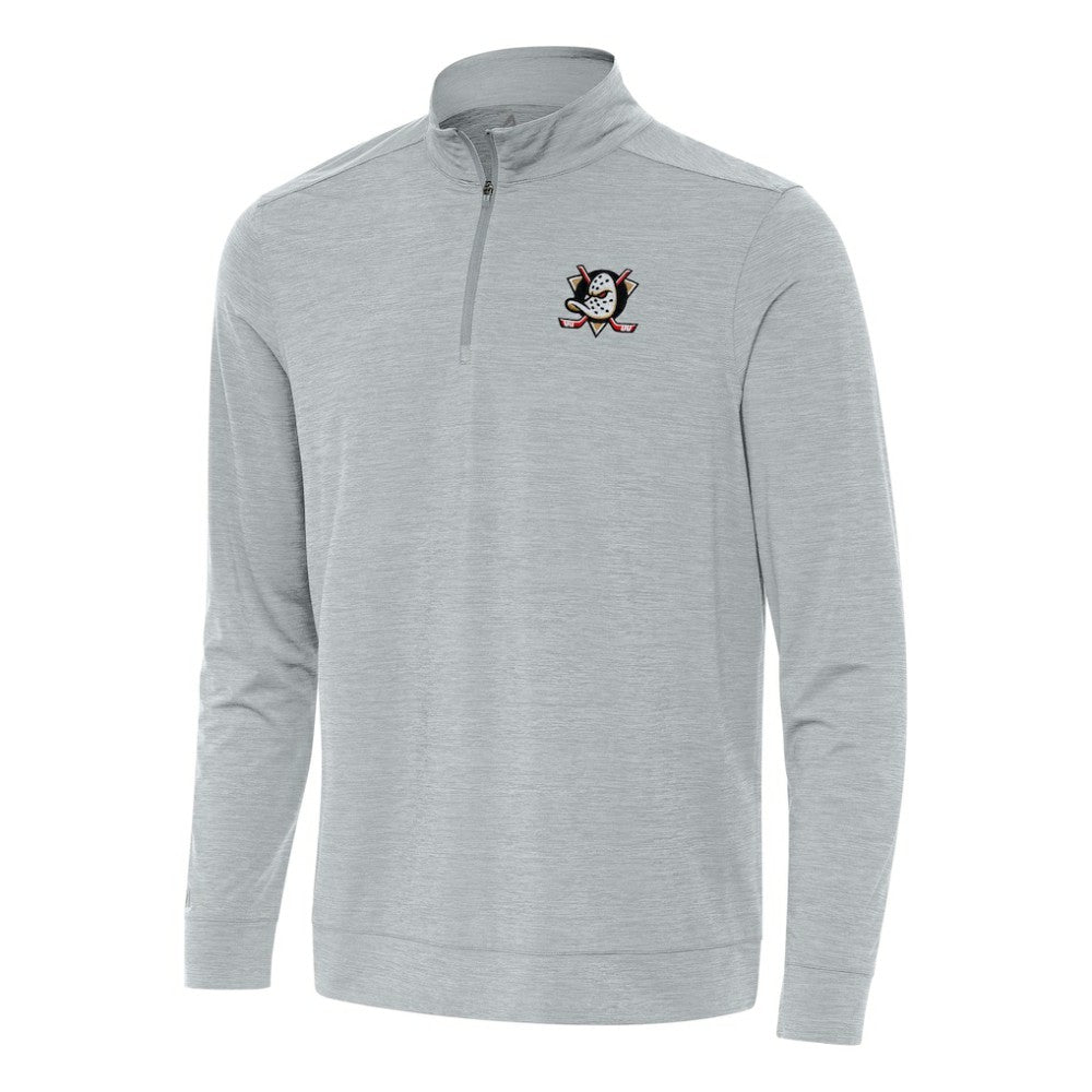 Anaheim Ducks Antigua Bright Quarter-Zip Top - Heather Gray | NHL online