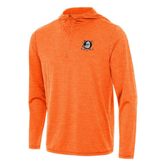 Anaheim Ducks Antigua Tidy Quarter-Zip Hoodie - Heather Orange | NHL Clearance
