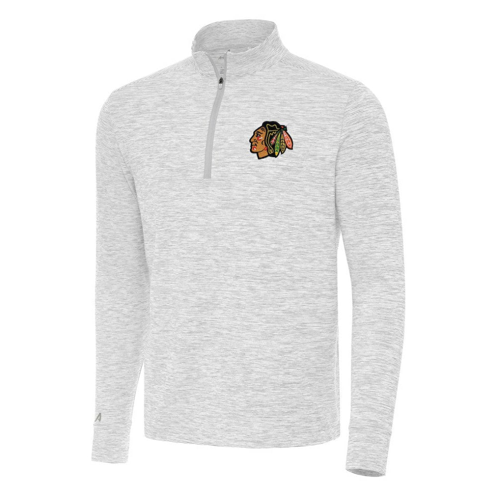 Chicago Blackhawks Antigua Cause Quarter-Zip Top - Gray | NHL Lifestyle
