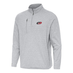 Carolina Hurricanes Antigua Certain Quarter-Zip Tri-Blend Sweatshirt - Heather Gray | NHL Clearance