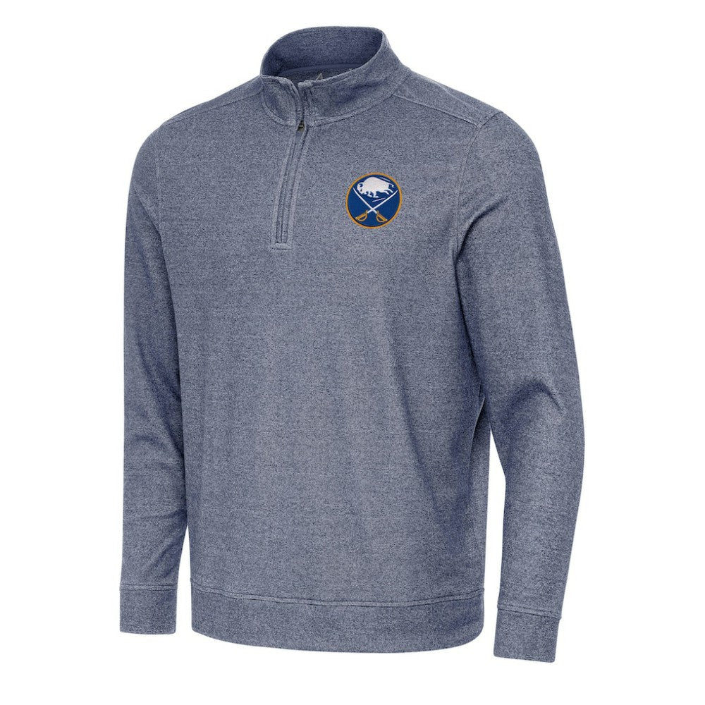 Buffalo Sabres Antigua Subtle Quarter-Zip Sweatshirt - Heather Navy | NHL on sale