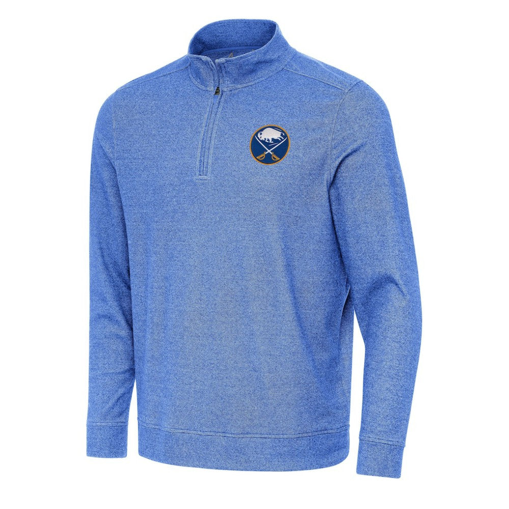 Buffalo Sabres Antigua Subtle Quarter-Zip Sweatshirt - Heather Royal | NHL on sale