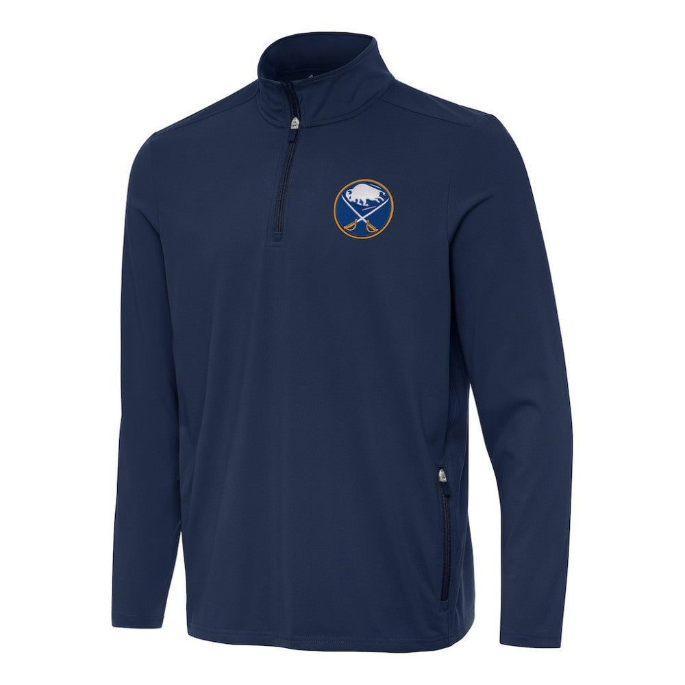 Buffalo Sabres Antigua Perilous Quarter-Zip Sweatshirt - Navy | NHL Clearance