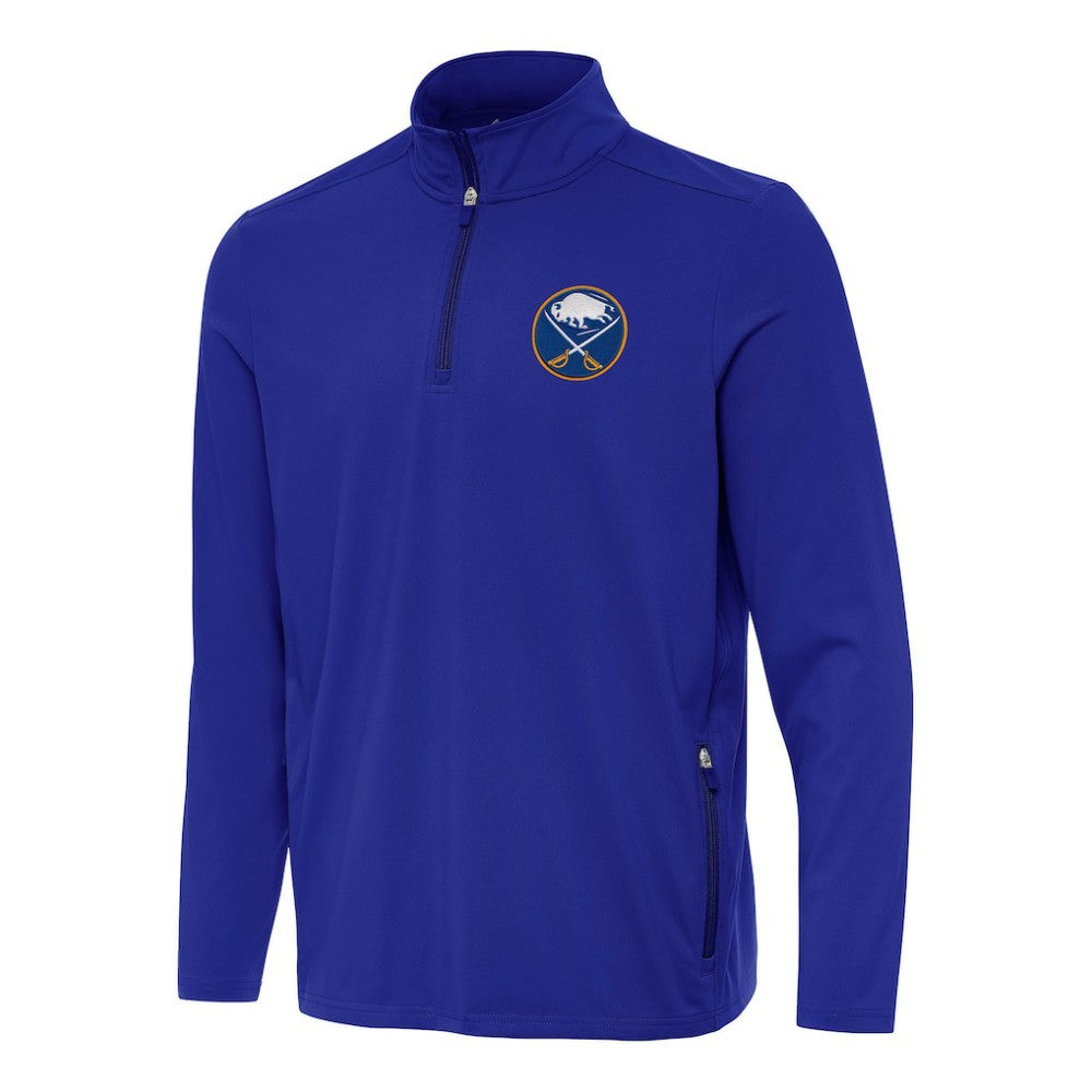Buffalo Sabres Antigua Perilous Quarter-Zip Sweatshirt - Royal | NHL Lifestyle