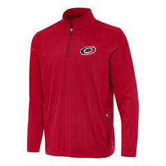 Carolina Hurricanes Antigua Perilous Quarter-Zip Sweatshirt - Red | NHL Clearance