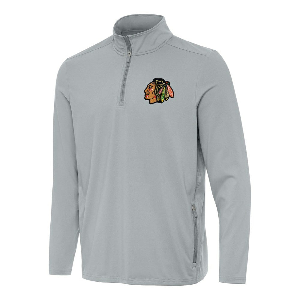 Chicago Blackhawks Antigua Perilous Quarter-Zip Sweatshirt - Gray | NHL sale