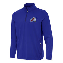 Colorado Avalanche Antigua Perilous Quarter-Zip Sweatshirt - Royal | NHL Lifestyle