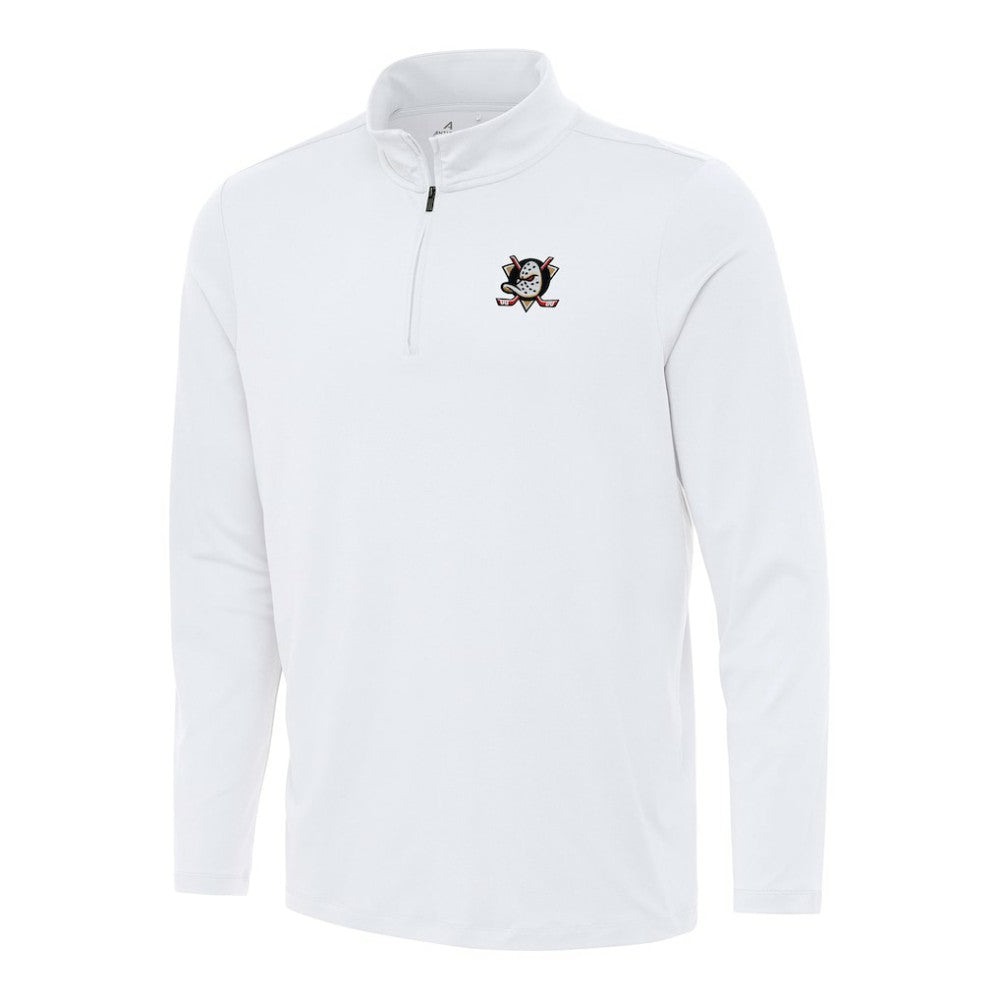 Anaheim Ducks Antigua Reprocess Quarter-Zip Top - White | NHL on sale