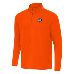 Anaheim Ducks Antigua Intent Quarter-Zip Top - Orange | NHL Lifestyle
