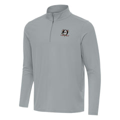 Anaheim Ducks Antigua Intent Quarter-Zip Top - Gray | NHL Lifestyle