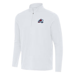 Colorado Avalanche Antigua Intent Quarter-Zip Top - White | NHL Clearance