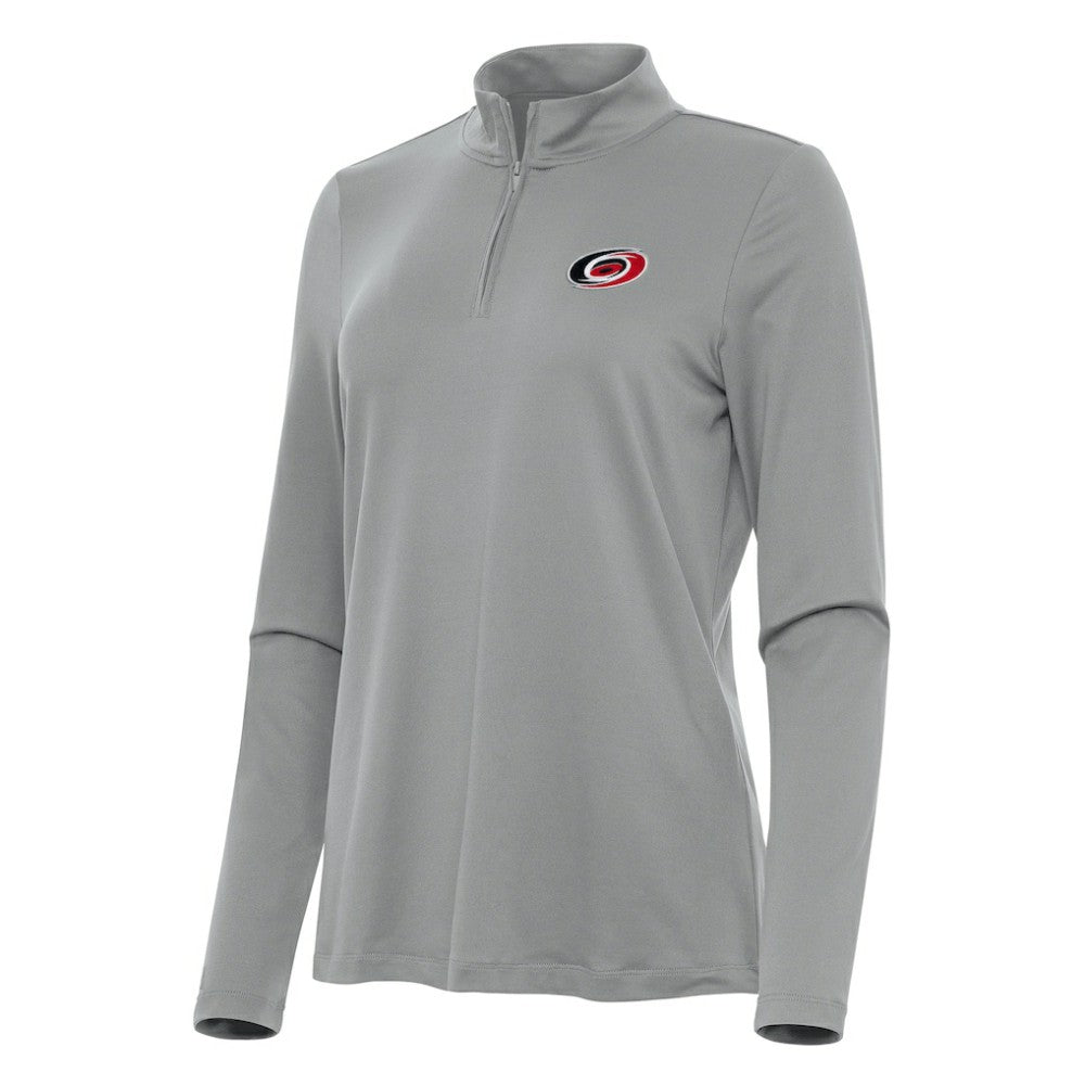 Carolina Hurricanes Antigua Women's Reprocess Quarter-Zip Top - Gray | NHL on sale