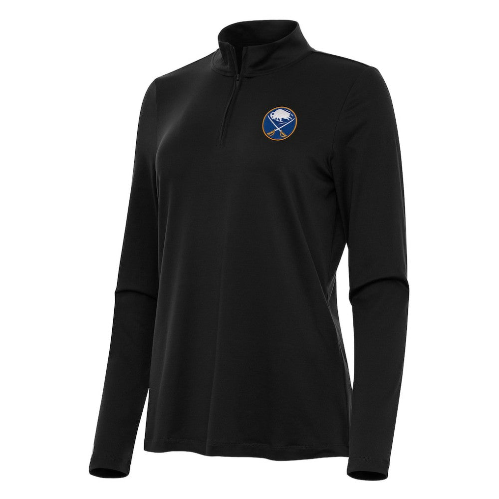 Buffalo Sabres Antigua Women's Reprocess Quarter-Zip Top - Black | NHL online