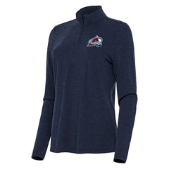 Colorado Avalanche Antigua Women's Bright Quarter-Zip Top - Heather Navy | NHL on sale