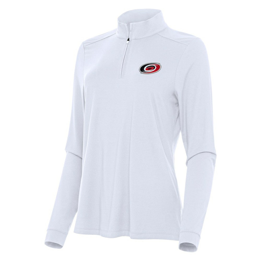 Carolina Hurricanes Antigua Women's Intent Quarter-Zip Top - White | NHL on sale