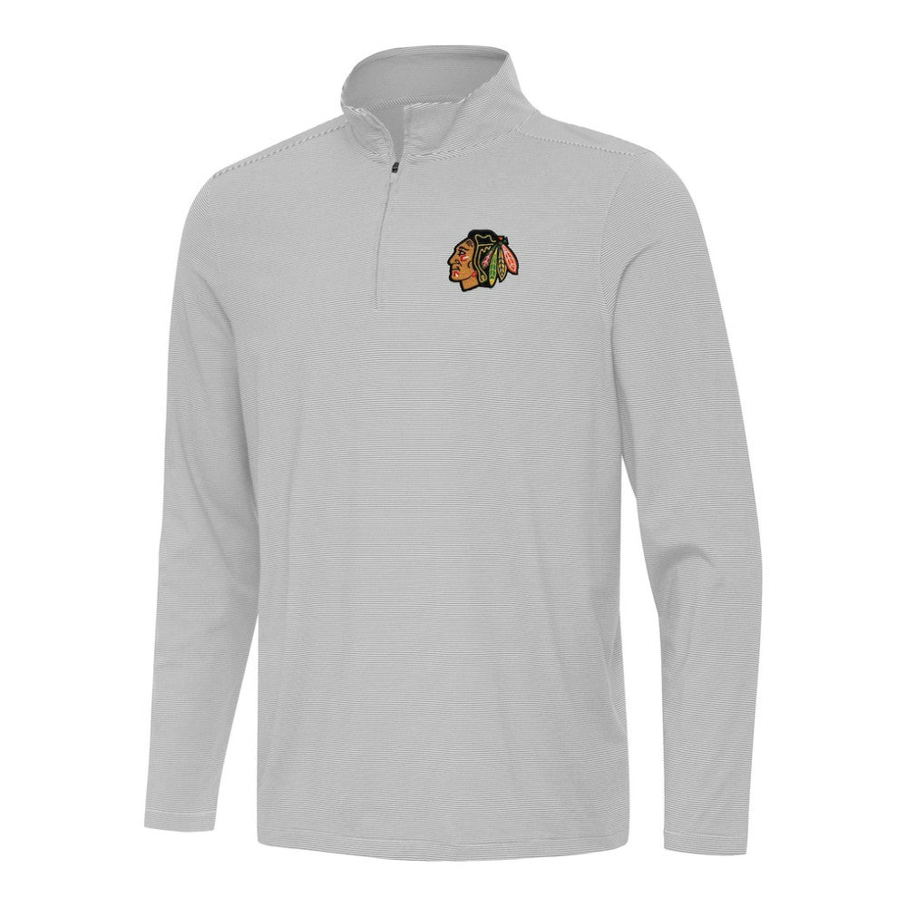 Chicago Blackhawks Antigua Twine Quarter-Zip Top - Gray | NHL on sale
