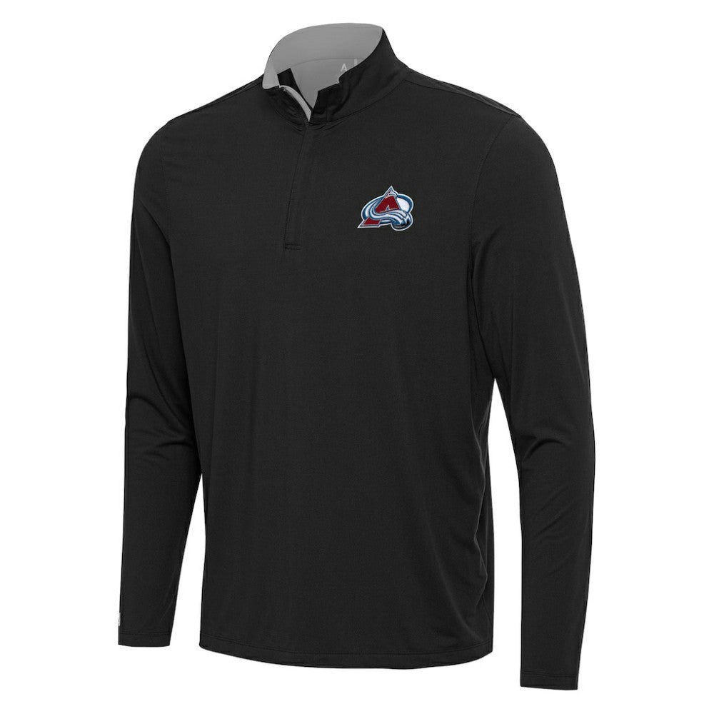 Colorado Avalanche Antigua Content Quarter-Zip Pullover Top - Black/Gray | NHL Lifestyle