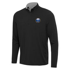 Buffalo Sabres Antigua Content Quarter-Zip Pullover Top - Black/Gray | NHL Lifestyle