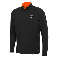 Anaheim Ducks Antigua Content Quarter-Zip Pullover Top - Black/Orange | NHL on sale