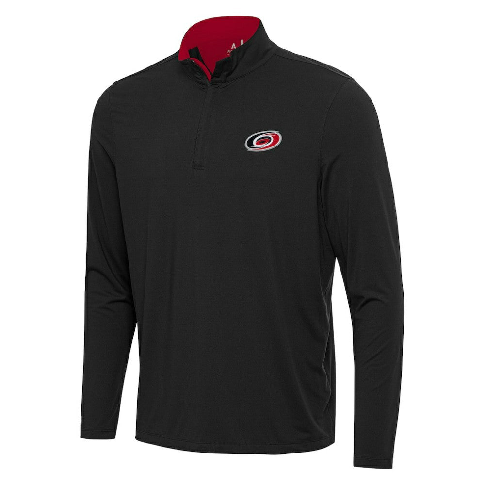 Carolina Hurricanes Antigua Content Quarter-Zip Pullover Top - Black/Red | NHL sale