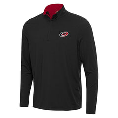 Carolina Hurricanes Antigua Content Quarter-Zip Pullover Top - Black/Red | NHL sale