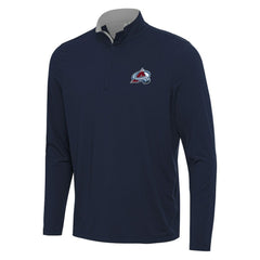 Colorado Avalanche Antigua Content Quarter-Zip Pullover Top - Navy/Gray | NHL Lifestyle