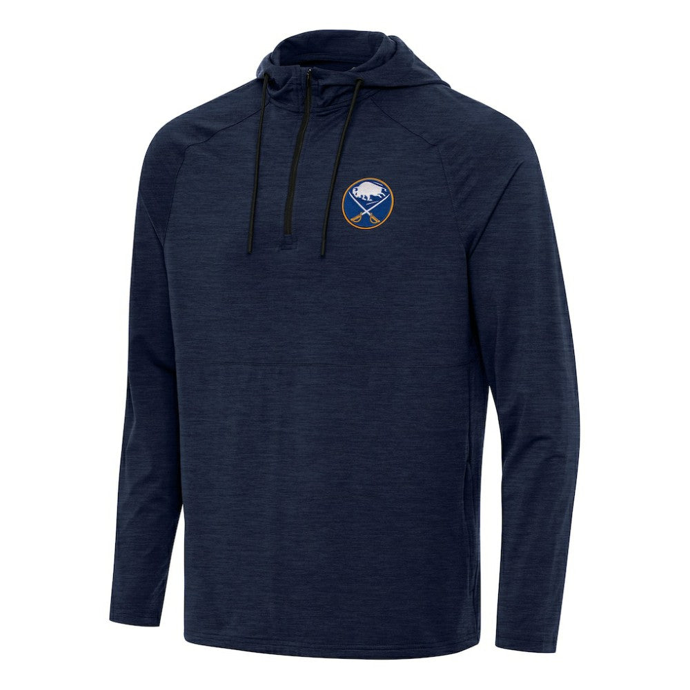 Buffalo Sabres Antigua Spikes Quarter-Zip Hoodie - Heather Navy | NHL Lifestyle