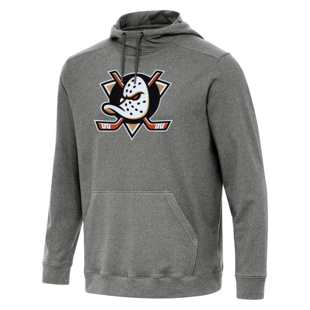 Anaheim Ducks Antigua Cloud Pullover Hoodie - Heather Black | NHL near me