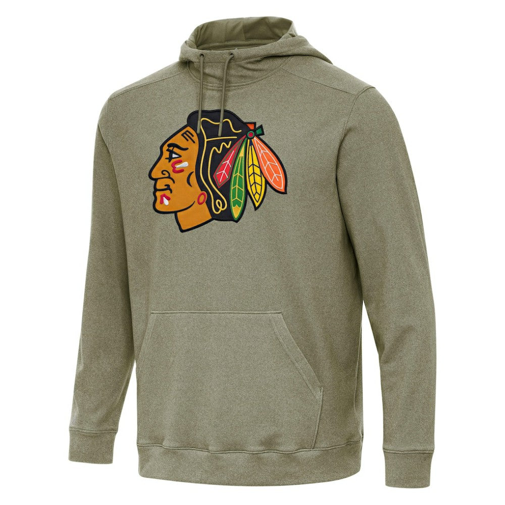 Chicago Blackhawks Antigua Cloud Pullover Hoodie - Olive | NHL sale