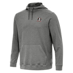 Anaheim Ducks Antigua Cloud Pullover Hoodie - Heather Black | NHL Lifestyle