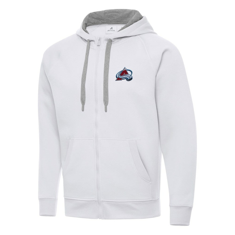 Colorado Avalanche Antigua Big & Tall Victory Full-Zip Hoodie - White | NHL Clearance
