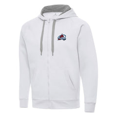 Colorado Avalanche Antigua Big & Tall Victory Full-Zip Hoodie - White | NHL Clearance