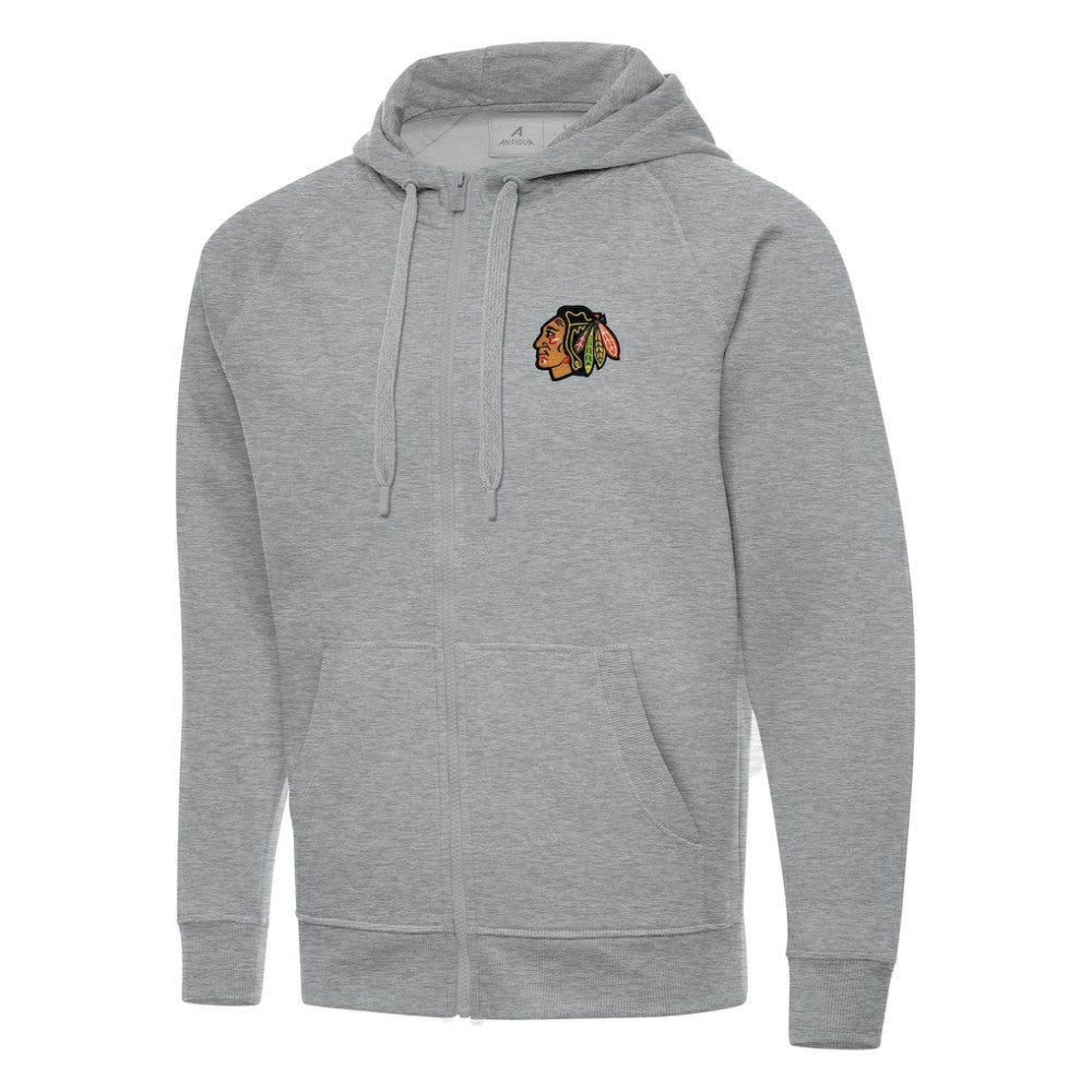 Chicago Blackhawks Antigua Big & Tall Victory Full-Zip Hoodie - Heather Gray | NHL on sale
