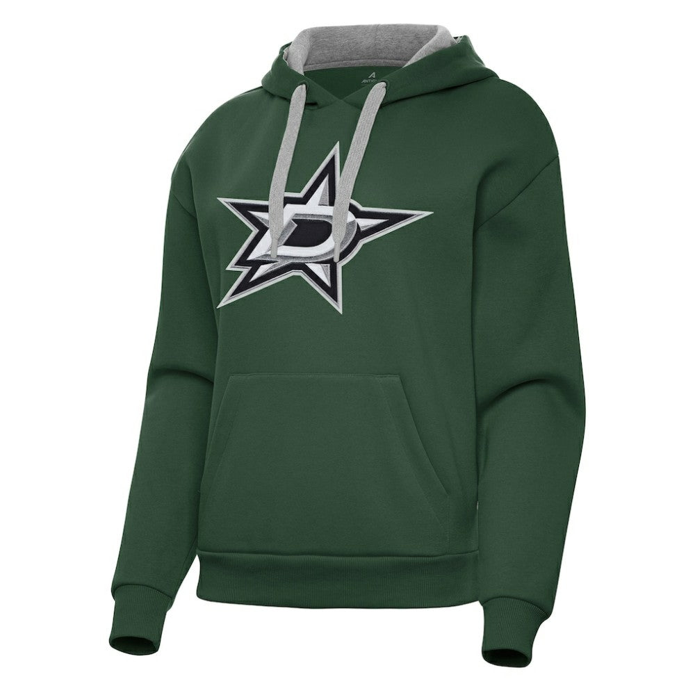 Dallas Stars Antigua Women's Victory Pullover Hoodie - Hunter Green | NHL Clearance