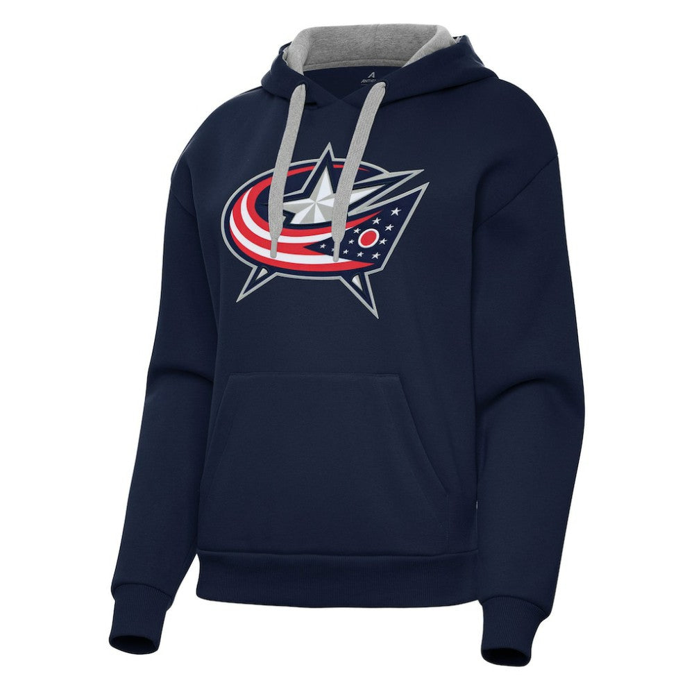Columbus Blue Jackets Antigua Women's Victory Pullover Hoodie - Navy | NHL sale